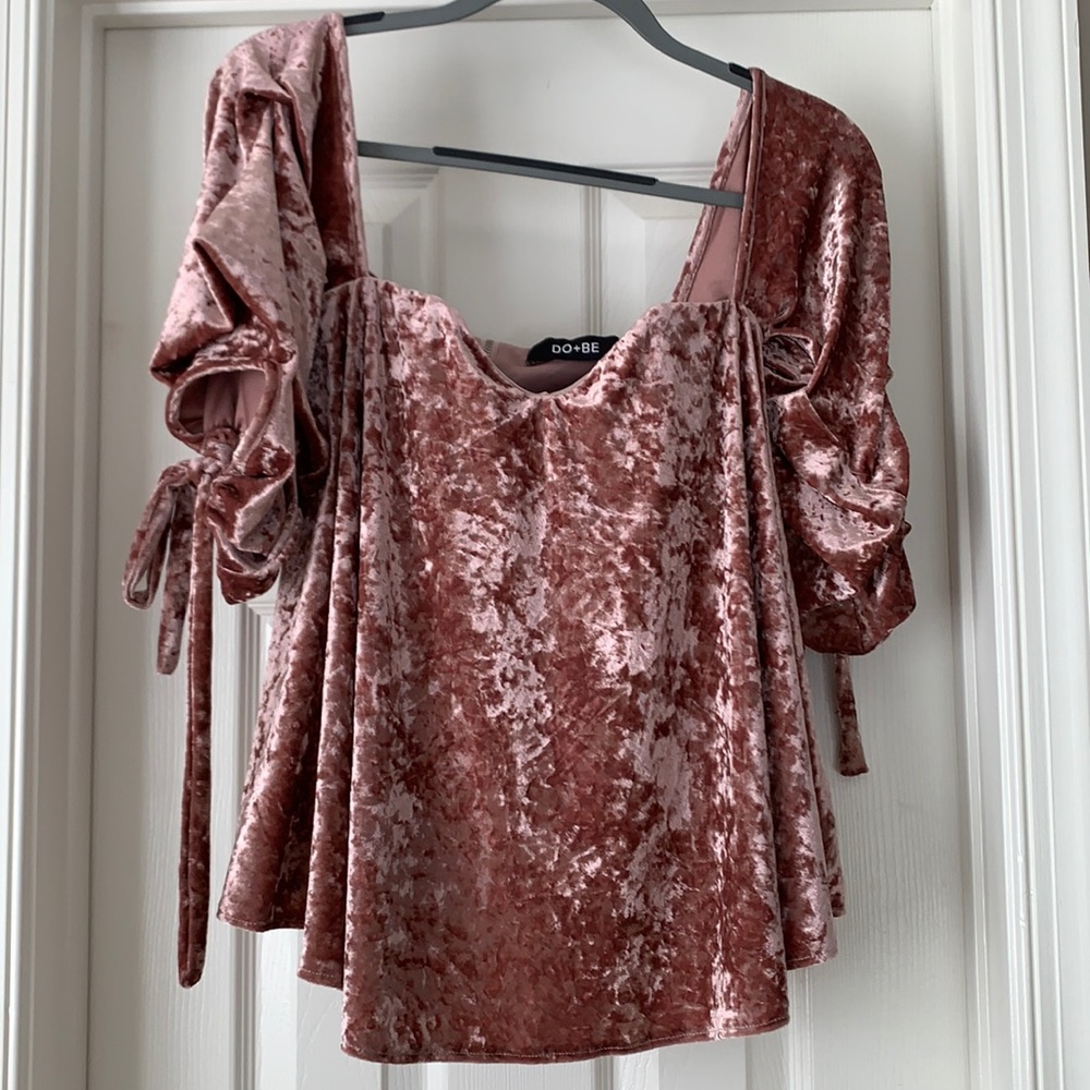 Do + Be off shoulder velvet top - Picture 6 of 16